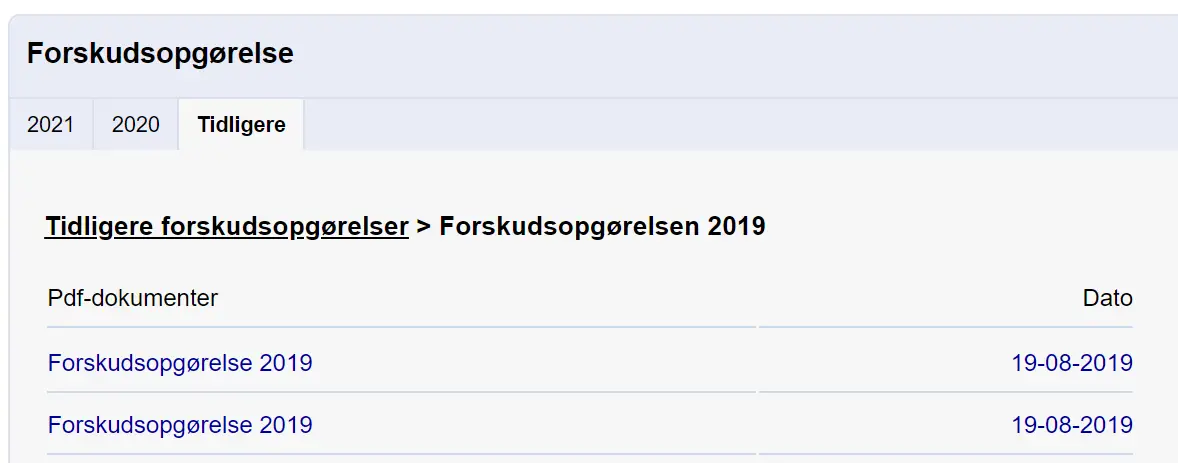 forskudsopgørelse og kirkeskat