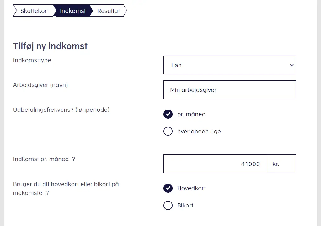 skatteprocent og fradrag skat